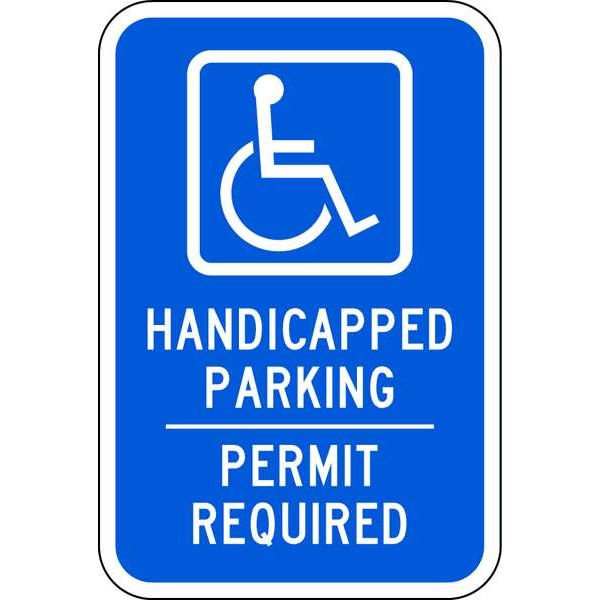 Lyle Handicapped Parking Sign, 18" x 12, HC-007-12HA - HC-007-12HA