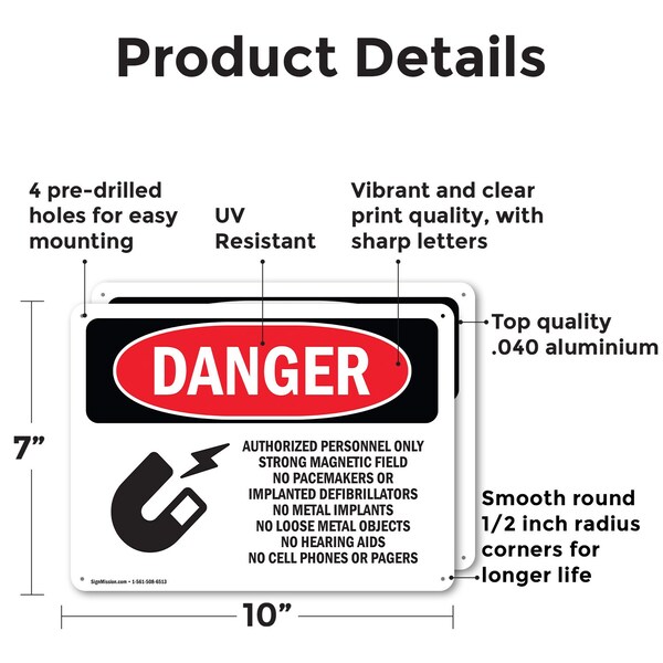 Signmission Safety Culture Sign, 10 in Width, Aluminum, Rectangle - OS-2PACK-DS-A-710-L-1702