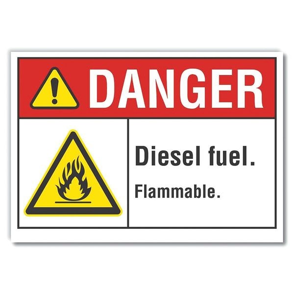 Lyle Danger Sign, 10 in H, 14 in W, Horizontal Rectangle, English, LCU4-0012-RD_14X10 - LCU4-0012-RD_14X10