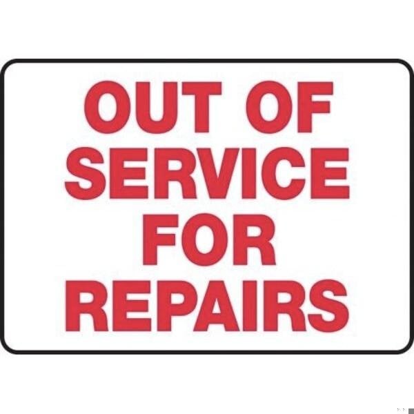 Accuform SAFETY SIGN  OUT OF SERVICE FOR MEQM535VS - MEQM535VS