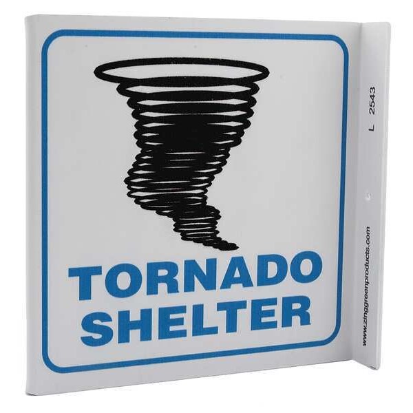 Zing Tornado Shelter, 7 in W x 7 in H, L-Shaped, Plastic - 2543