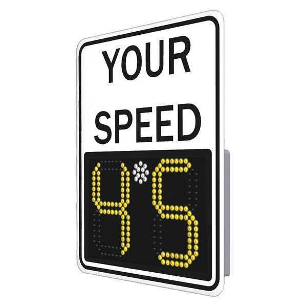 Tapco Radar Speed Display Sign, Amber LED Color - 1485-00065