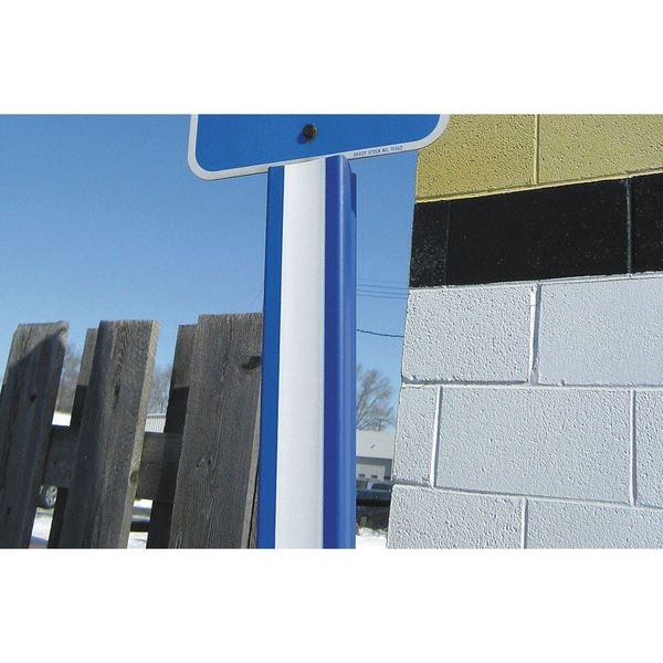 Ideal Shield U-Channel Cover, U-Channel, , Polyethylene Blue, White, 84 in L - 84IN UCHANNEL CVR BL