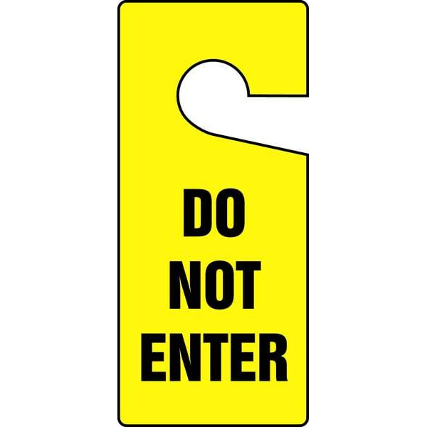 Accuform Door Knob Hanger Tag, 9 in H, 4 in W, English, TAD836 - TAD836