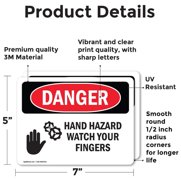 Signmission Safety Culture Sign, 7 in Width, Vinyl Decal, Rectangle - OS-2PACK-DS-D-57-L-1288