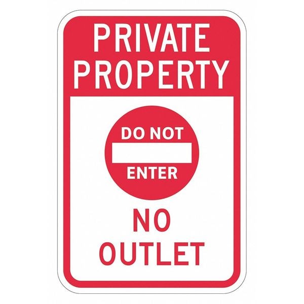 Lyle Do Not Enter & Wrong Way Traffic Sign, 18 in H, 12 in W, Aluminum, Vertical, T1-1928-EG_12x18 - T1-1928-EG_12X18