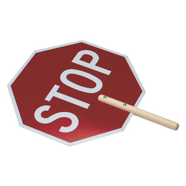 Kishigo 18" Non-Reflective Screened Hardboard Stop/Slow Sign With 9" Handle - 5950