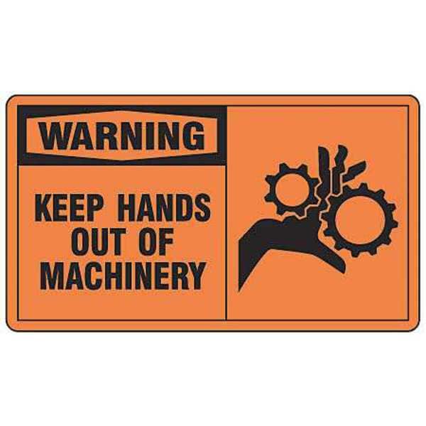 Accuform Safety Label, 3 1/2 in Height, 5 in Width, Vinyl, Horizontal Rectangle, English - LEQM334VSP