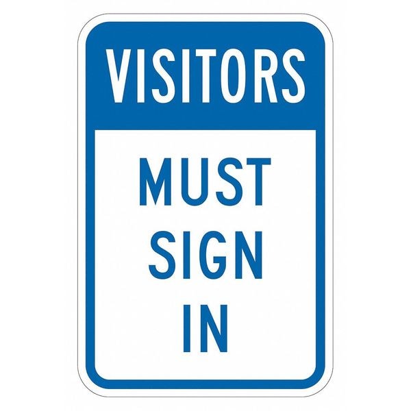 Lyle Rflctv Visitors Sign, 18x12in, Aluminum, T1-6113-HI_12x18 - T1-6113-HI_12X18