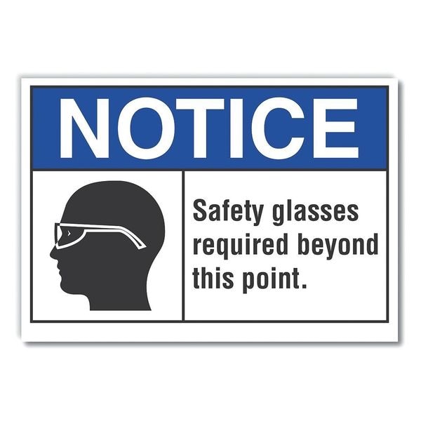 Lyle Eye  Notice Label, 7 in Height, 10 in Width, Polyester, Vertical Rectangle, English - LCU5-0035-ND_10X7
