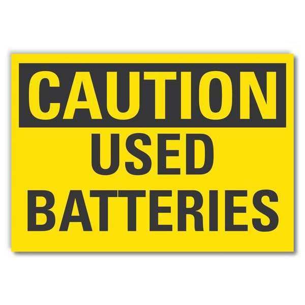 Lyle Battery Hazard Caution Reflective Label, 10 in H, 14 in W, English, LCU3-0233-RD_14x10 - LCU3-0233-RD_14X10