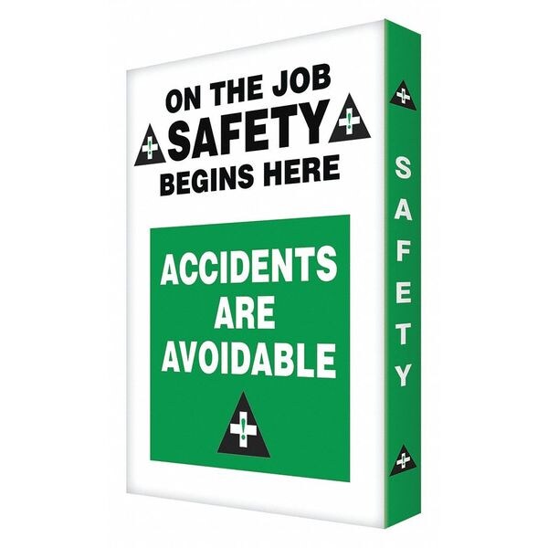 Condor ON THE JOB SAFETY BEGINS HERE ACCIDENTS ARE AVOIDABLE, 18 in W x 24 in H, Aluminum, 487D72 - 487D72