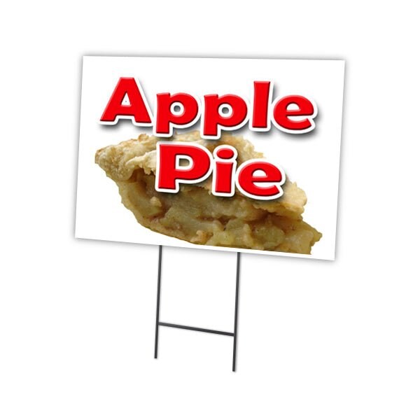 Signmission Apple Pie Yard Sign & Stake outdoor plastic coroplast window, C-1216 Apple Pie - C-1216 APPLE PIE