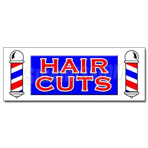 Signmission HAIR CUTS DECAL sticker men women girls boys stylist dresser walk ins, D-12 Hair Cuts - D-12 HAIR CUTS