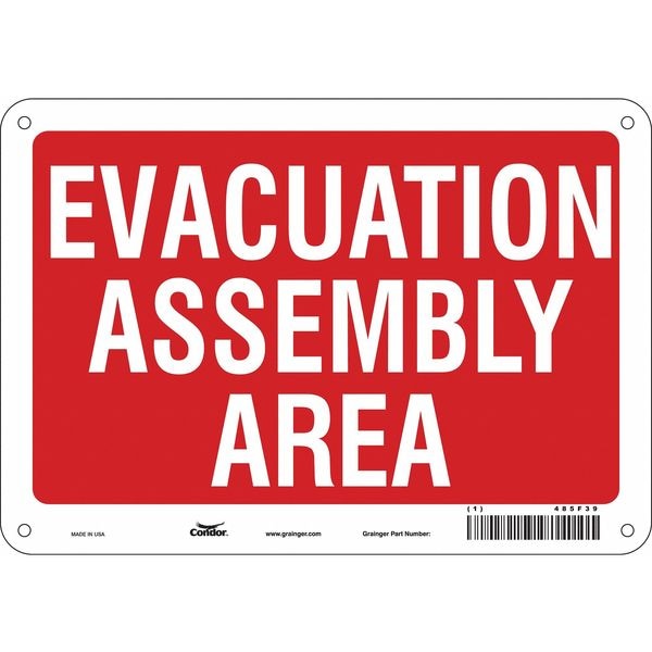 Condor Safety Sign, 7 in Height, 10 in Width, Aluminum, Vertical Rectangle, English - 485F39