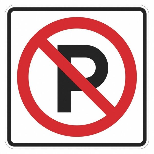 Lyle No Parking Parking Sign, 24" x 24, T1-3047-EG_24x24 - T1-3047-EG_24X24