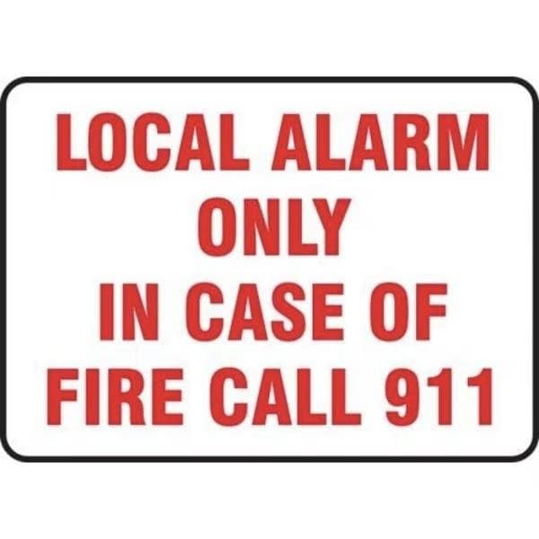 Accuform SAFETY SIGN LOCAL ALARM ONLY  IN MEXG531VS - MEXG531VS