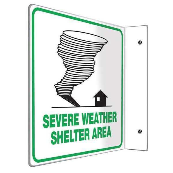 Accuform Emergency Sign, Weather Shelter Area, 8X8 - PSP252