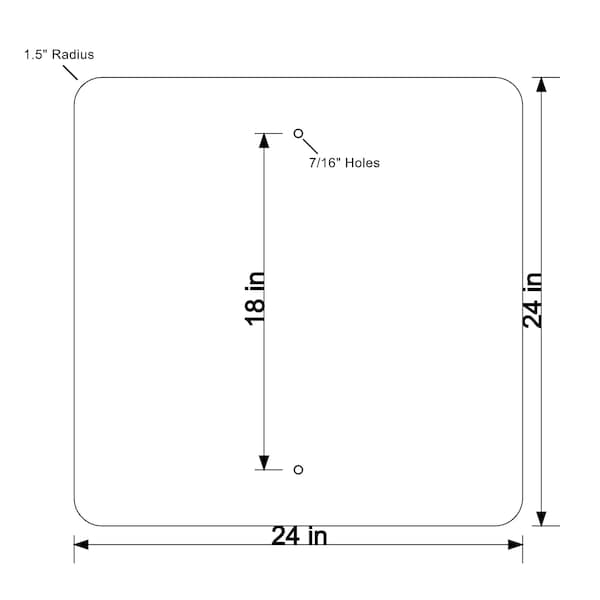 Sign Solutions Usa 24 in Height, 24 in Width, Aluminum, Square - DUS08HOR2424W13-1P20