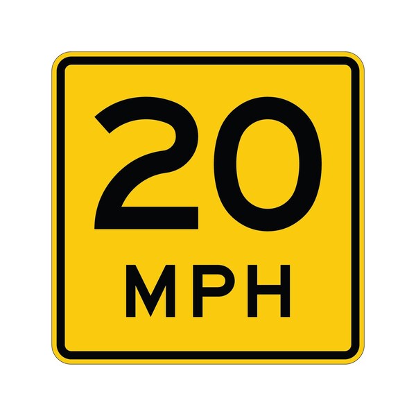 Sign Solutions Usa 24 in Height, 24 in Width, Aluminum, Square - DUS08HOR2424W13-1P20
