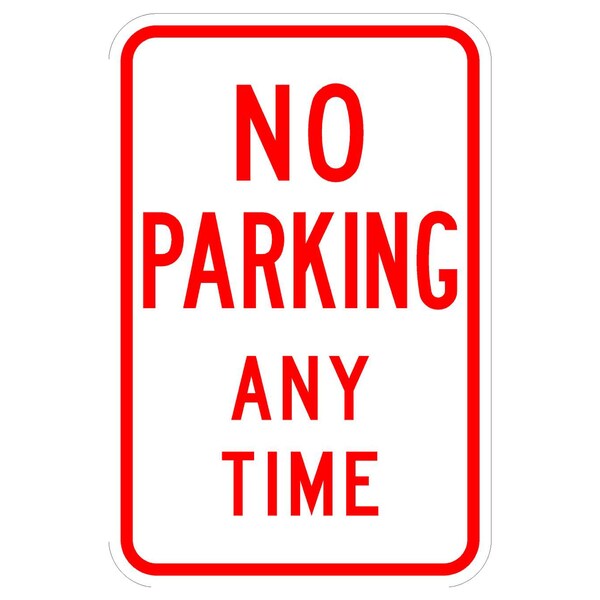Sign Solutions Usa Parking Sign, 12 in W, Aluminum Sign, White - DCS12HWT1218CUS00134