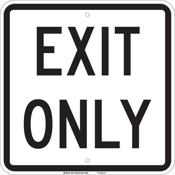 Brady Traffic Sign, 18 in H, 18" W, Fiberglass, Square, English, 75113 - 75113