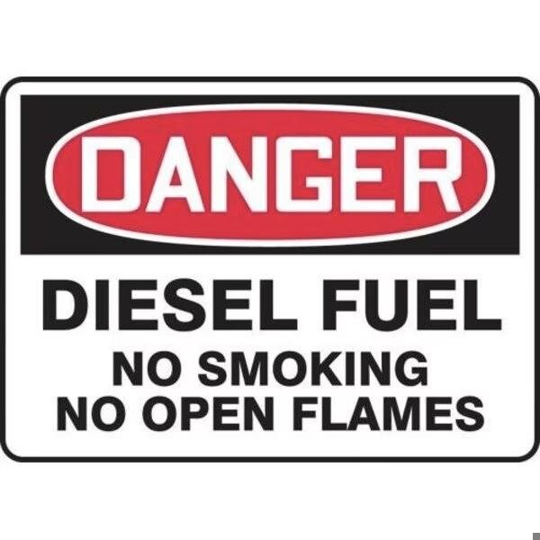 Accuform OSHA DANGER SAFETY SIGN DIESEL FUEL MCHL270VA - MCHL270VA