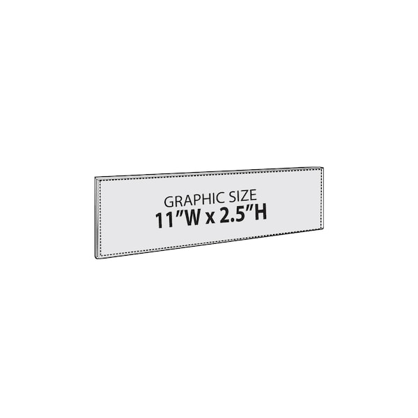 Azar Displays 11"W x 2.5"H Sign Holder w/ Magnetic Strips, PK10 - 129920