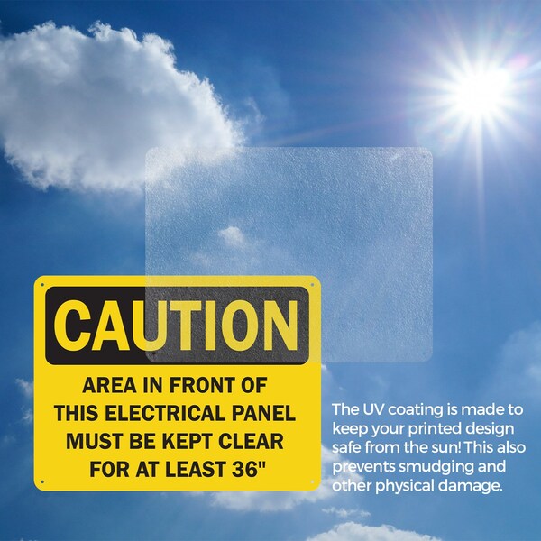 Signmission Area In Front Of This Electrical Panel Must Be Kept Clear For At Least, 10 in W x Rectangle - OS-2PACK-CS-P-710-L-19110