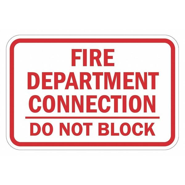 Lyle Fire Sign, 12 in H, 18 in W, Aluminum, Horizontal Rectangle, English, T1-1850-DG_18x12 - T1-1850-DG_18X12