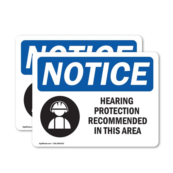 Signmission 7 in Height, 10 in Width, Vinyl Decal, Rectangle - OS-2PACK-NS-D-710-L-13374