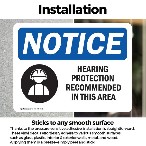 Signmission 7 in Height, 10 in Width, Vinyl Decal, Rectangle - OS-2PACK-NS-D-710-L-13374