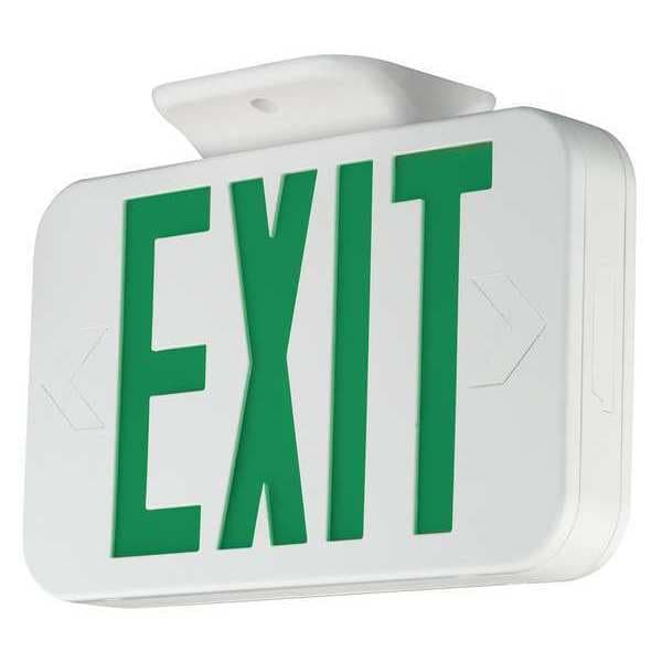 Compass Exit Sign, White, 1 or 2 Face(s), LED, Universal Mount, Nickel Cadmium - CEG