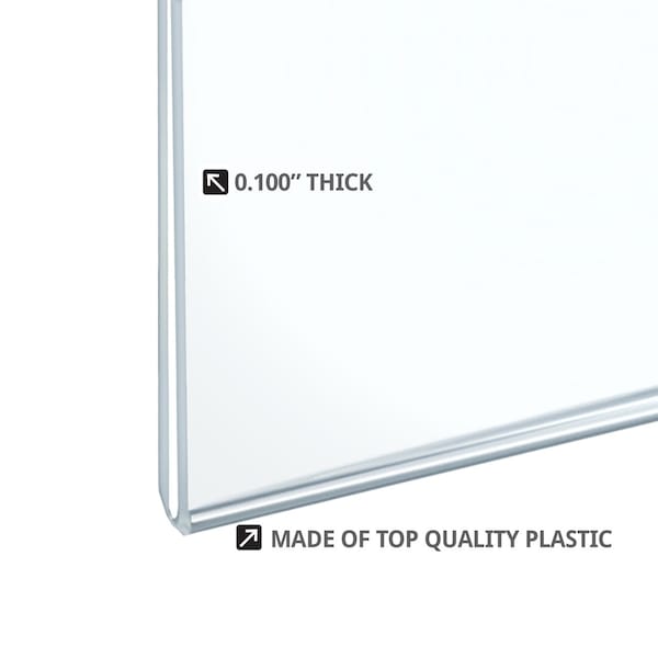 Azar Displays Clear Acrylic Wall Hanging Frame 11" Wide x 8.5'' High- Horizontal/Landscape, 10-Pack - 162715