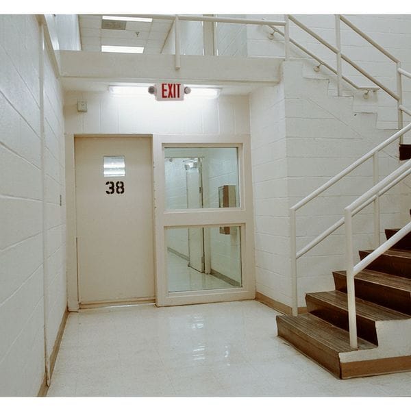 Lithonia Lighting Exit Sign with Emergency Lights, White, 2 Face(s), LED, Universal Mount, Nickel Cadmium - LHQM LED R