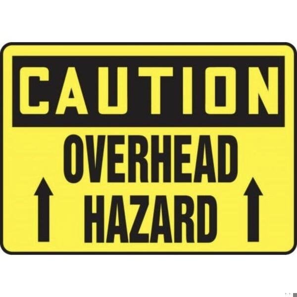 Accuform OSHA CAUTION SAFETY SIGN OVERHEAD MCRT006XL - MCRT006XL