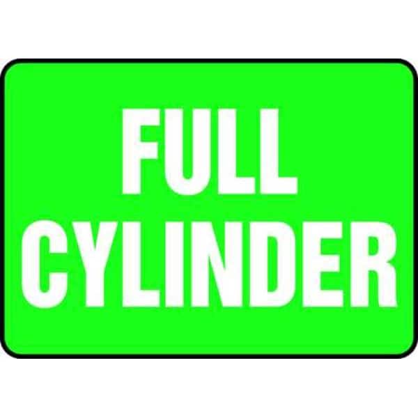Accuform Cylinder Sign, 10 in H, 14 in W, Plastic, Rectangle, English, MCPG597VP - MCPG597VP