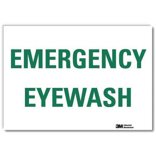 Lyle Emergency Eyewash, 5 in x 7 in, Horizontal Rectangle, Reflective Sheeting, U7-1102-RD_7X5 - U7-1102-RD_7X5