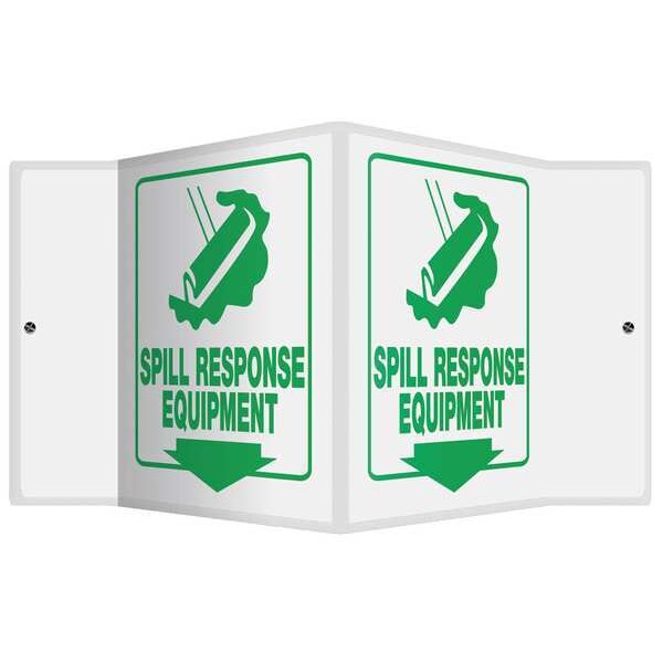 Accuform Spill Response Equipment, 18" W x 8" H, V-Shaped, Plastic, PSP390 - PSP390