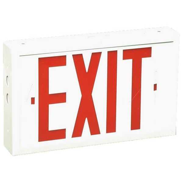 Big Beam Exit Sign, White, 2 Face(s), LED, Universal Mount, Nickel Cadmium - EXFL2RWW-U