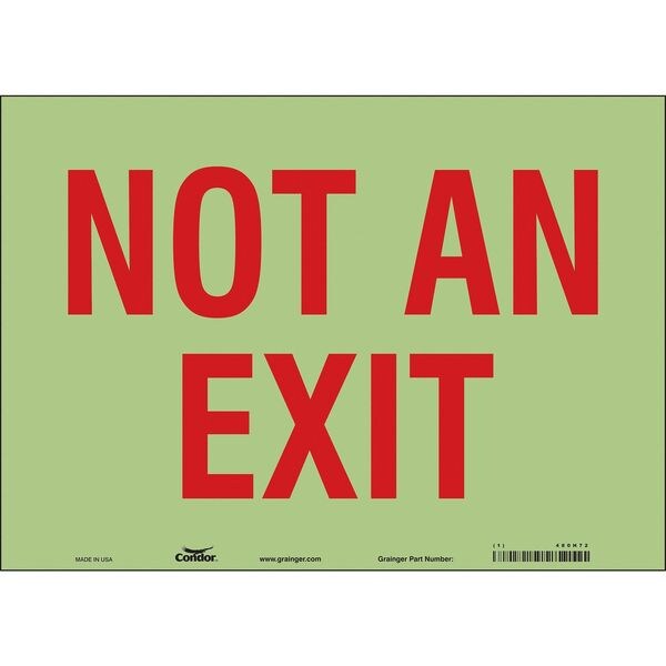 Condor Exit Sign, Vinyl, 14" W, 10" H, Not An Exit, White - 480H72