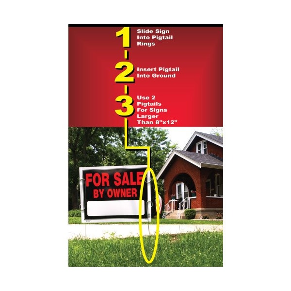 Hillman HILLMAN Pigtail Sign Stake 28 in. H - 848648