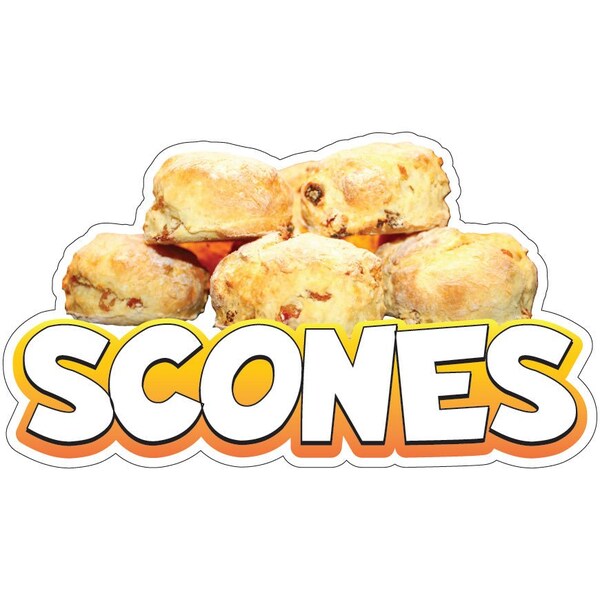 Signmission Scones 2 Decal Concession Stand Food Truck Sticker, 8" x 4.5", D-DC-8 Scones 219 - D-DC-8 SCONES 219