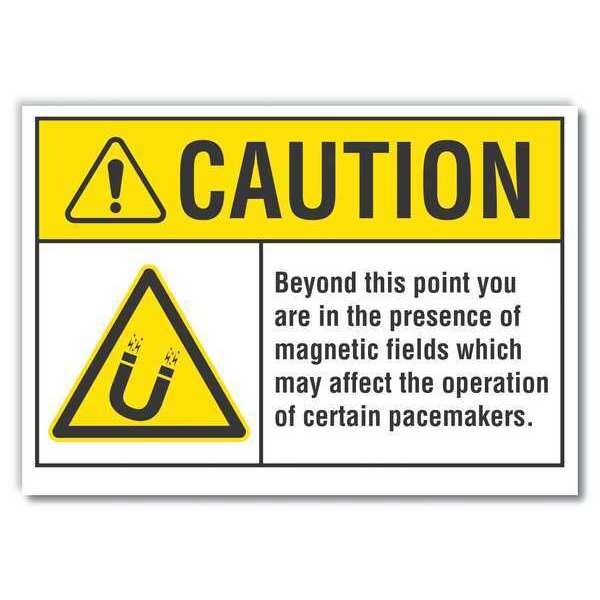 Lyle Caution Sign, 5 in H, 7 in W, Reflective Sheeting, Horizontal Rectangle, LCU3-0025-RD_7x5 - LCU3-0025-RD_7X5
