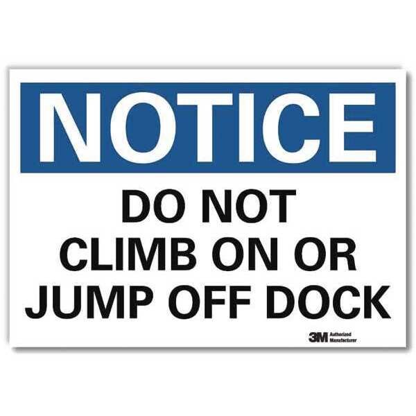 Lyle Notice Sign, 7 in H, 10 in W, Aluminum, Vertical Rectangle, English, U5-1127-RD_10X7 - U5-1127-RD_10X7