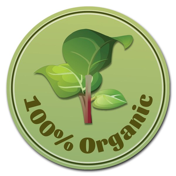 Signmission Farmers Market 100% Organic Circle Corrugated Plastic Sign, C-16-CIR-100% Organic - C-16-CIR-100% ORGANIC