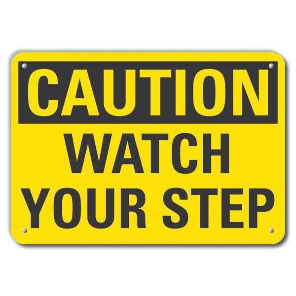 Lyle Caution Sign, 7 in H, 10 in W, Aluminum, Vertical Rectangle, English, LCU3-0235-RA_10x7 - LCU3-0235-RA_10X7