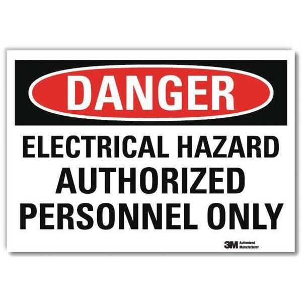 Lyle Danger Sign, Self-Adhesv Mount, 7inWx5inH, U3-1407-RD_7X5 - U3-1407-RD_7X5