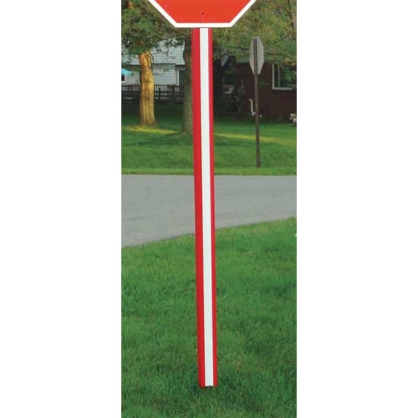Ideal Shield U-Channel Cover, U-Channel, , Polyethylene Red, White, 84 in L - 84IN UCHANNEL CVR RE