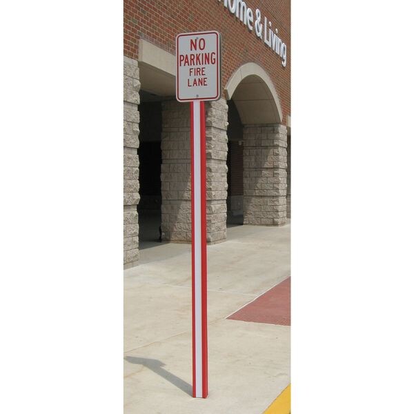Ideal Shield U-Channel Cover, U-Channel, , Polyethylene Red, White, 84 in L - 84IN UCHANNEL CVR RE